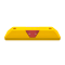 Park and guide barrier | 0.55 m, yellow with red reflectors, made of HDPE, | 2 red prismatic reflectors pre-assembled, | 2 holes for screwing on